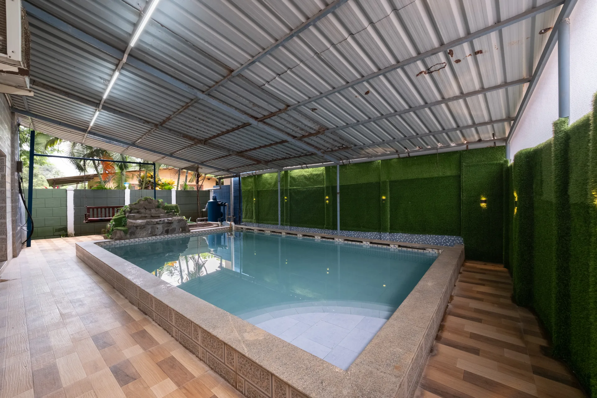 Swimming pool at Dolphin House Beach Resort in Nagaon Alibaug