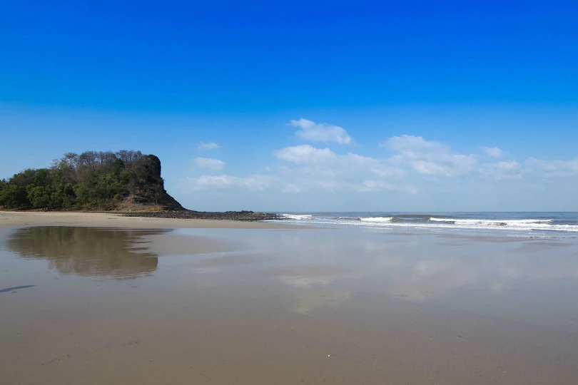 Kashid Beach near Alibaug and Dolphin House resort for peaceful day trips